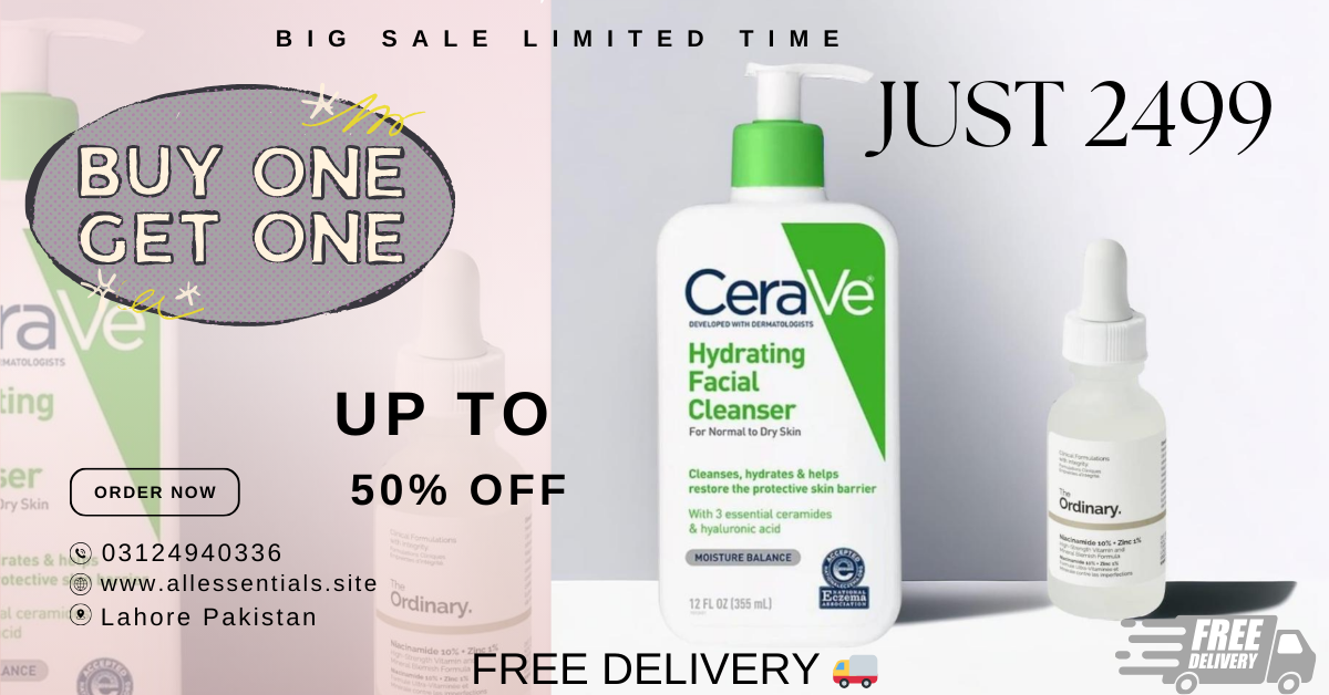 Hydrating Cream-to-Foam Cleanser+The Ordinary niacinamide Serum 🌟just 2499